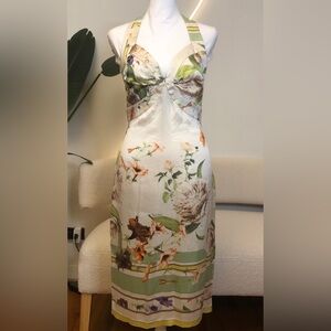 Roberto Cavalli SS2005 Floral Silk Midi Dress